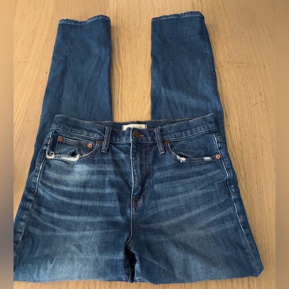 Madewell Women's Blue The High-Rise Slim Boyjean 26 - Picture 4 of 15